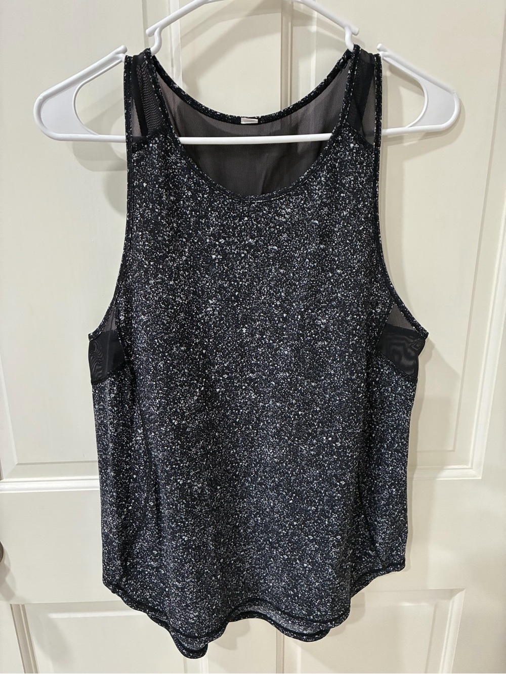 lululemon athletica Black with white Speckle Racerback Tank